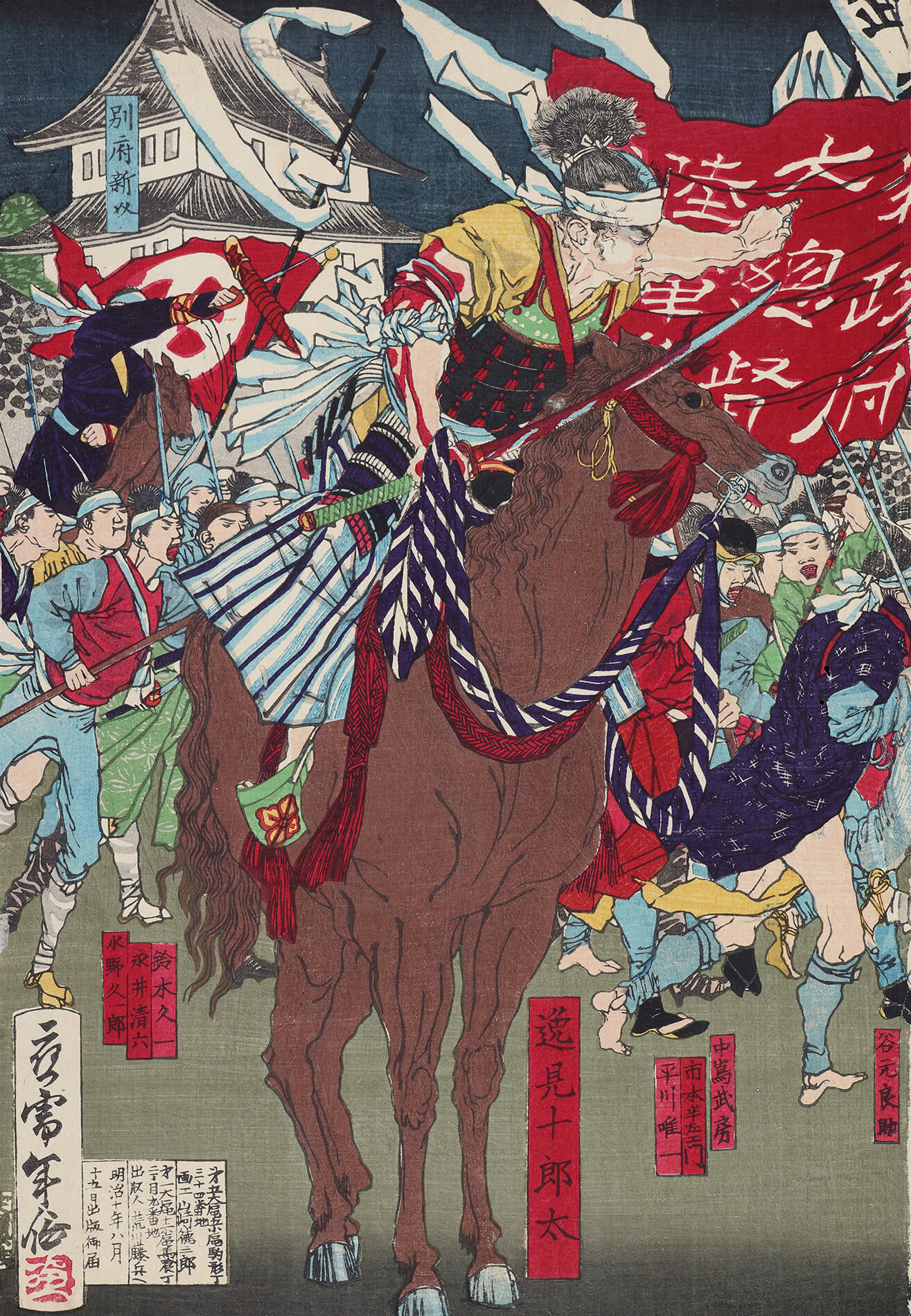 佐土原城進撃之図