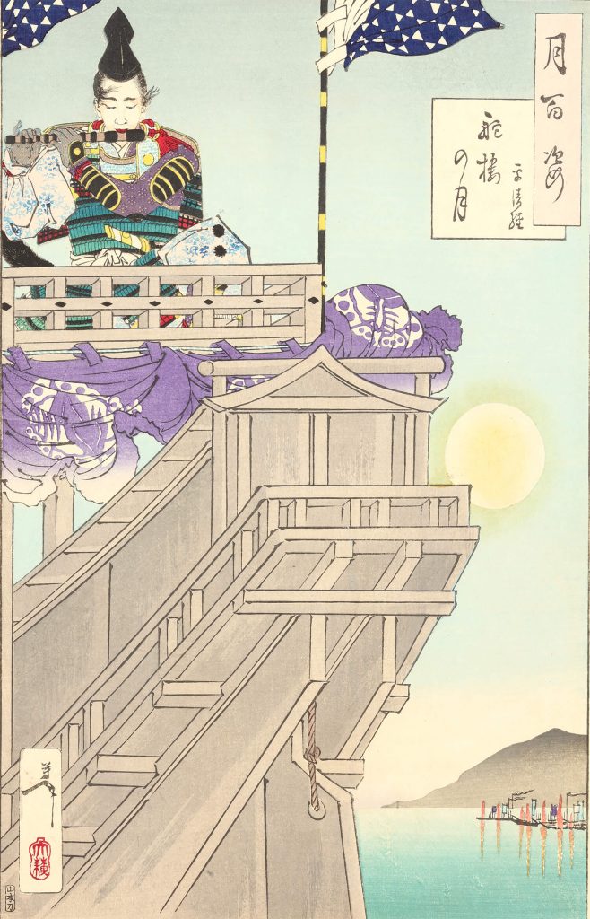 月百姿 舵楼の月 平清経