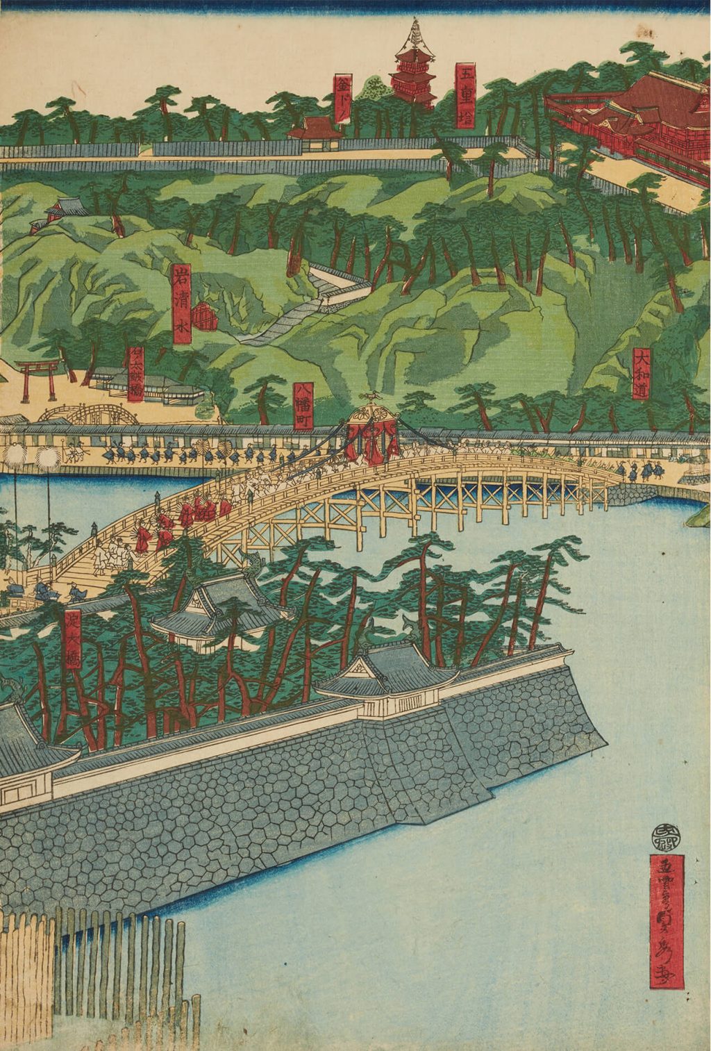 淀川八幡山勝景