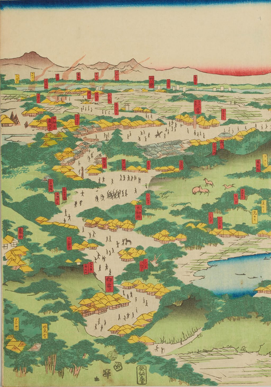 船橋大神宮ヨリ真間国府䑓眺望 従上總下總富士達望　