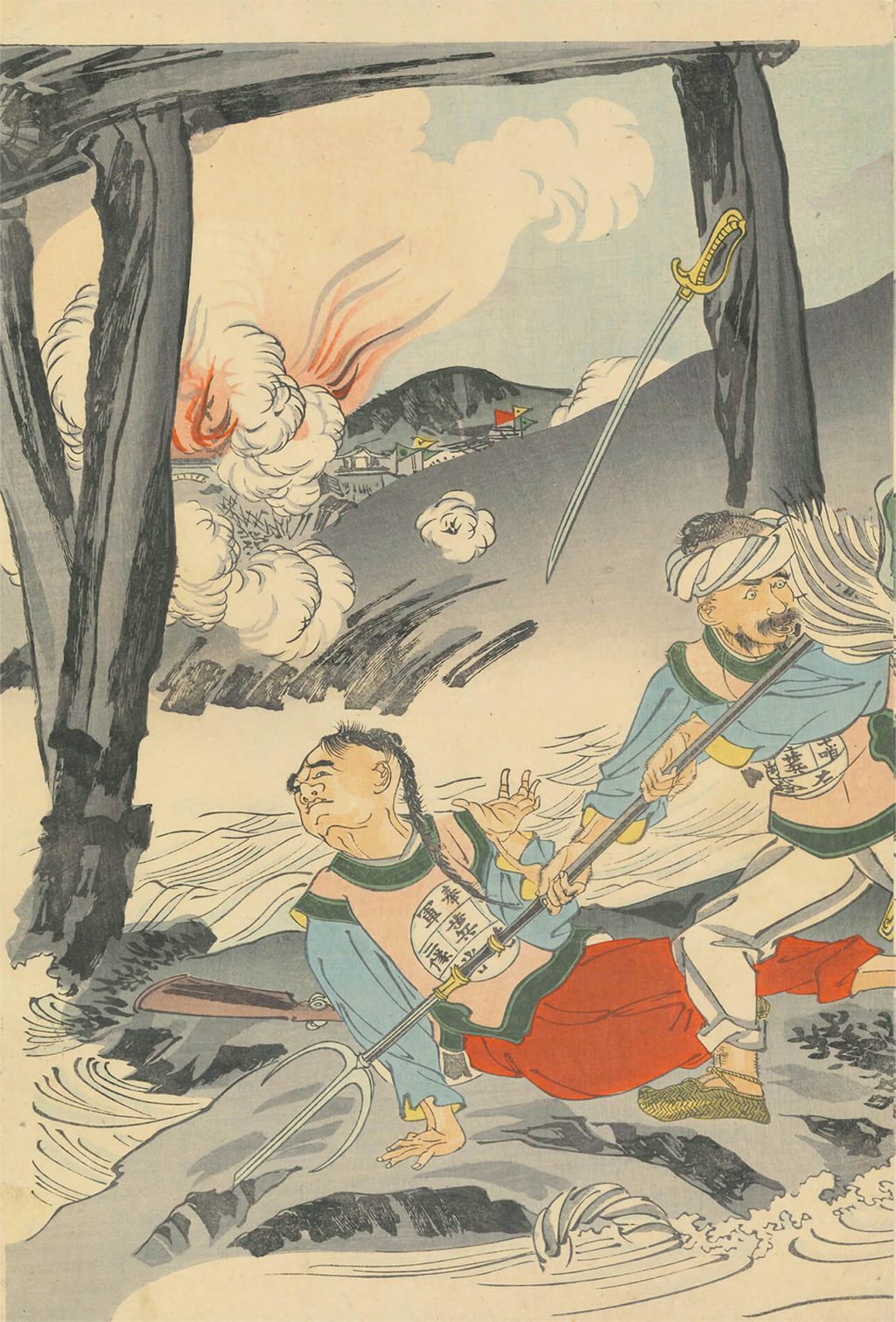 奉天府城外 我将校勇力之図