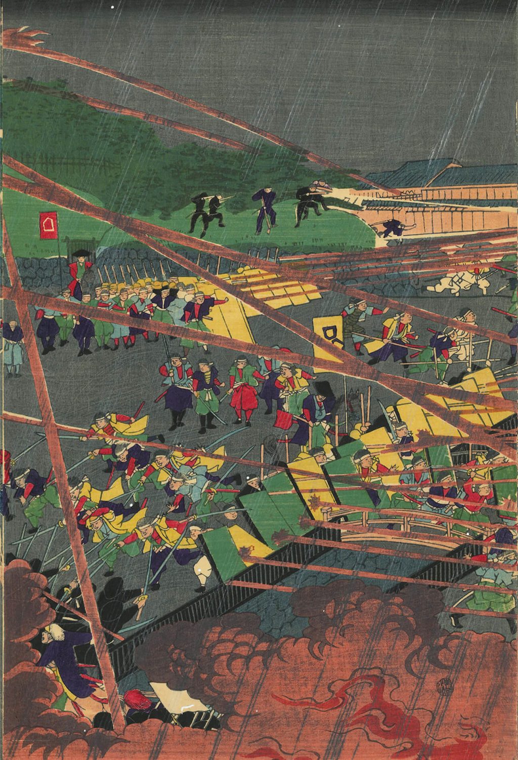 信長公延暦寺焼討ノ図