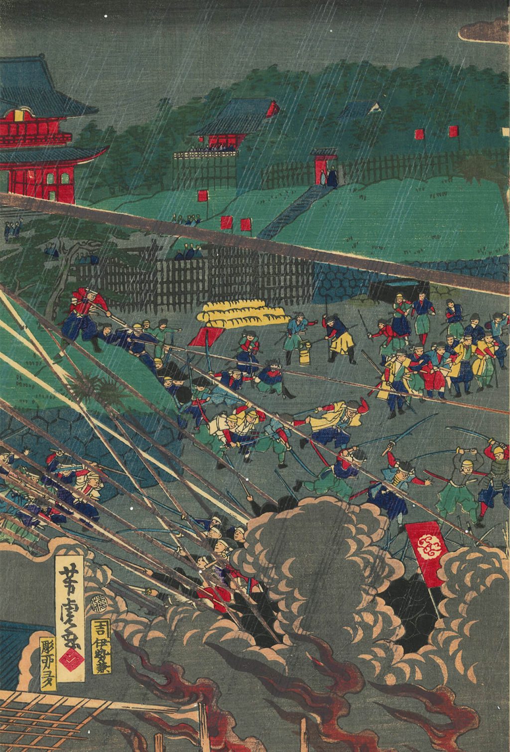 信長公延暦寺焼討ノ図