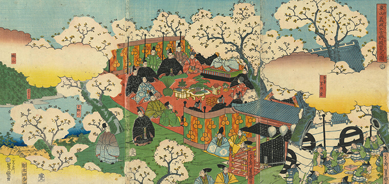 東山義政公吉野遊覧之図
