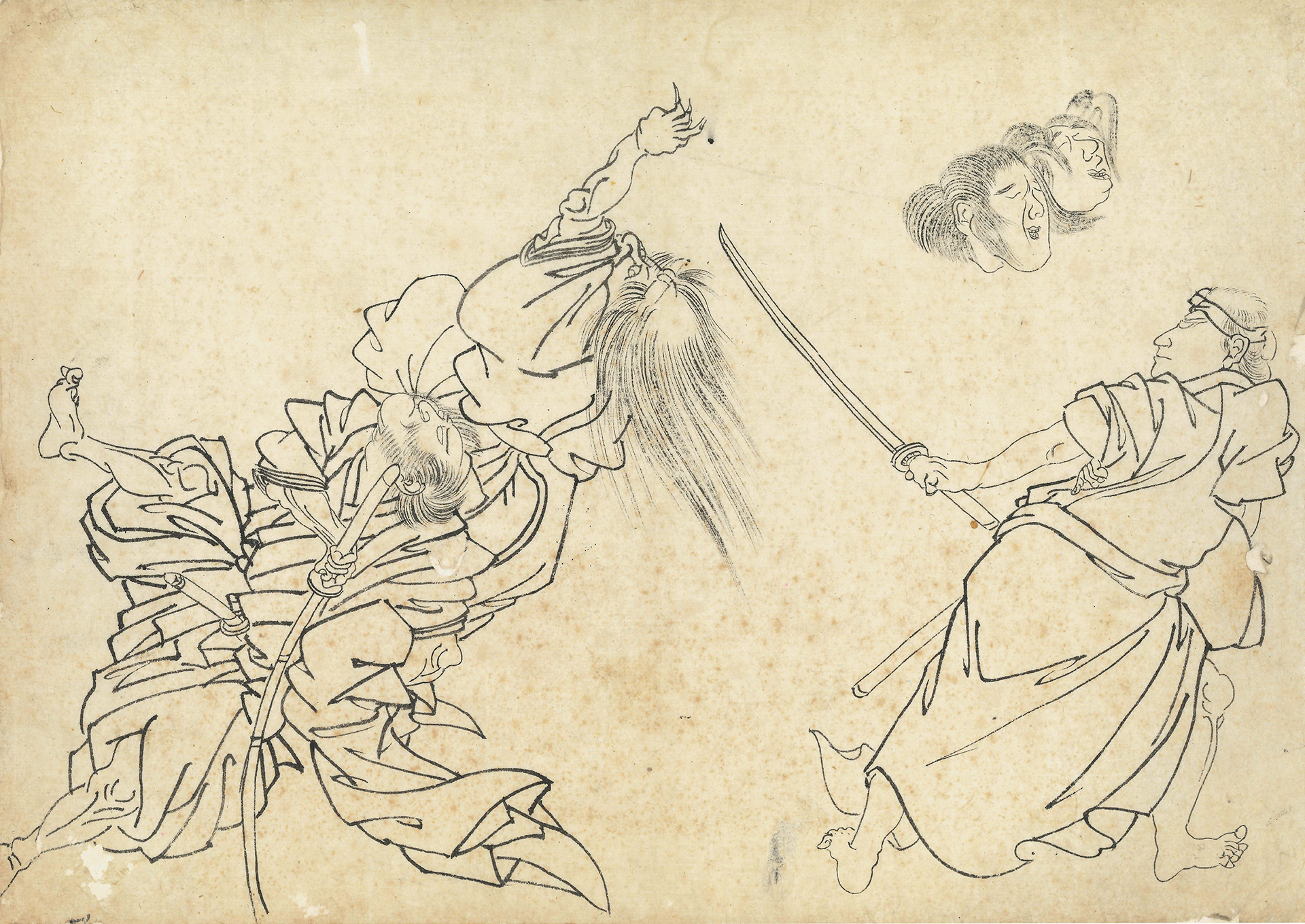 月岡芳年 下絵「作品不明」